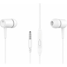 Nexiva Samsung Xiaomi Oppo Huawei Uyumlu Slikonlu Metal Kafa Kulaklık 3.5 mm Jack Girişli