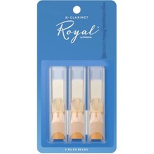 Rico RCB0320 Royal Bb Klarnet Kamışı No: 2.0 (Eğitim/hobi) - 3'lü Paket | Fransız Kesim (Filed), Esnek Tepki ve Deneme Paketi