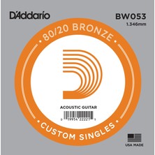 D'addario BW053 Akustik Gitar Tek Tel (E-Mi - 80/20 Bronze)