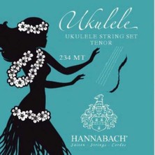 Hannabach 234MT Tenor Ukulele Teli Seti (Orta Seviye - Ukulele Aksesuarı) | Naylon Karakterli, Tenor Boy Ukuleleler Için Optimize Tansiyon, Parlak Ton | Ölçüler: Tenor Ukulele Uyumlu