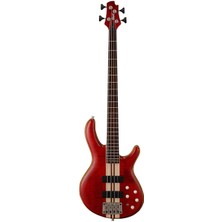 Cort Endonezya Cort A4PLUS Fmmh Opbc Bas Gitar | 4 Telli Aktif - Open Pore Siyah Kiraz