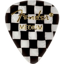 Fender 1980351302 351 Shape Checker Medium Gitar Penası (12'li) | Ikonik Fender Şekli Orta Kalınlık ile Hem Ritim Hem Solo Için Dengeli