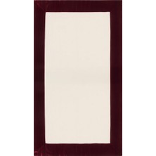 Once Milano Bordo Kadife Detaylı, Italyan Tasarımı Keten Masa Örtüsü