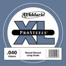 D'addario PSB040 Prosteels Bas Gitar Tek Teli - .040 (Profesyonel) | Paslanmaz Çelik Sargı, "piano-Like" Parlak Ton Karakteri, Güçlü Manyetik Çıkış ve Üstün Korozyon Direnci