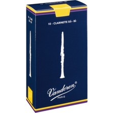 Vandoren CR104 Traditional Bb Klarnet Kamışı No: 4.0 (Profesyonel) - 10'lu Kutu | Esnek Üfleme Tepkisi, Tutarlı Malzeme Kalitesi ve Zengin Harmonik Içerik