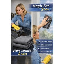 Manosta (2 Adet) Magic Bez, Sihirli Mikrofiber Temizlik Bezi  40×30 cm Iz Bırakmaz, Ultra Emici
