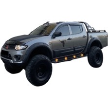 Aftermarket Mitsubishi L200 2007-2014 Kapı Koruma Seti Mat Siyah Abs Plastik 4 Parça