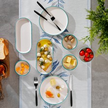 Schafer Iconic 4 Kişilik Kahvaltı Takımı 10 Parça-Turkuaz