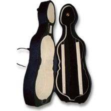 Picaldi CSC104A 4/4 Siyah Köpük Çello Kutusu | Ultra Hafif Sert Köpük Malzeme Darbe Emici Iç Peluş ve Pratik Sırt Askıları