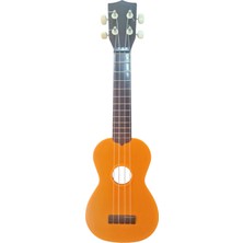 Hawiian Hawaiian XU21-1-OR Soprano Ukulele - Turuncu (Eğitim - 21 Inç) | 4 Telli Naylon Yapı, Canlı Turuncu Renk, Ada Esintili Parlak Ses Karakteri | Ölçü: 21 Inç / 53 cm (Standart Soprano Boy)