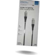 Acl ACK-104  Lightning Usb-C To Lightning Işıklı Şarj Kablosu