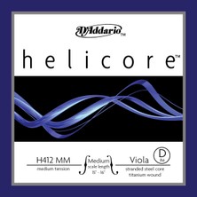 D'addario H412MM Helicore Tek Viyola Re (D) Teli (Medium Scale) | Optimize Edilmiş Gövde Uyumu Sıcak ve Odaklanmış Ses ile Konforlu Çalım