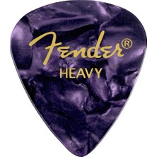 Fender 1980351976 Premium Celluloid 351 Shape Heavy Gitar Penası (Purple Moto) | Mor Inci Desen 351 Formu ile Her Tarza Uygun (12'li)
