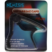 Nemesis Fc-75/b Gitar Kaposu (Siyah) | Tek Elle Hızlı Tak-Çıkar Mekanizma Çizilmeyi Önleyen Kauçuk Yastıklar Her Gitara Uygun