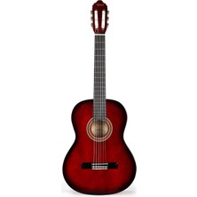 Valencia VC104TRDS Klasik Gitar 4/4 (Kırmızı Sunburst) | Sap Çelikli - Canlı Renk - Başlangıç