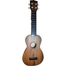 Hawiian XU21-1-CF Soprano Ukulele Başlangıç Seviyesi (Ceviz Rengi) | Doğal Ceviz Görünümü Sıcak ve Dolgun Tını Dayanıklı Akort Mekanizması