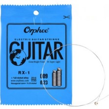 Orphee RX-1-009 Elektro Gitar 0.09 Ince Mi (E) Teli - Tek Tel | Yüksek Karbonlu Çelik, Nikel Alaşım Kaplama, 0.009 Inç Kalınlık, Parlak ve Net Tizler