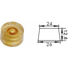 Valencia PNB2GD Les Paul Düğme Başlığı Gold (Plastik) | Altın Rengi - Lp Tipi Gitarlar Için - 2'li