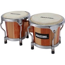 Maxtone Bcm-11 Latin Mini Bongo Seti - 4+5 Inç (Başlangıç Seviye) | Eşleşmiş Çiftli Perküsyon, Doğal Ahşap Gövde ve Yeni Başlayanlar Için Ideal Form