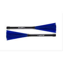 Promark B400 Geri Çekilebilir Fırça Baget | Naylon Teller - Mavi Sap - Caz Için