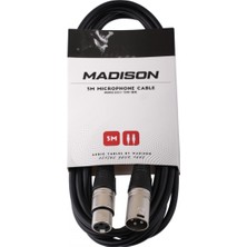 Madison MMC001-3M-BK Mikrofon Kablosu (3m Siyah) | Standart Stüdyo ve Sahne Bağlantısı