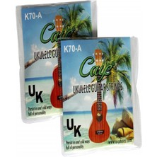 Caye K70-A Ukulele Teli Seti (Başlangıç - Soprano & Concert) | Beyaz Naylon Materyal, Yumuşak Çalım Hissi, Yeni Başlayanlar Için Dengeli Tansiyon | Uyum: Soprano ve Concert Boy Ukuleleler