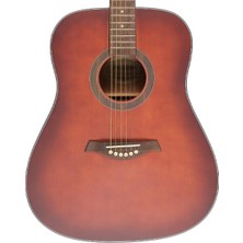 Madison MAG-41M-TRD Akustik Gitar - Şeffaf Kırmızı (Başlangıç - Trans Red) | 41 Inç Dreadnought Kasa, Transparent Red Parlak Bitiş, Ihlamur Gövde, Güçlü Akustik Tını | Ölçüler: 648 mm Skala Uzunluğu