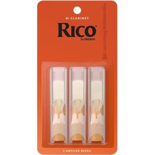 Rico RCA0335 Orange Box Bb Klarnet Kamışı No: 3.5 (Ileri Seviye/eğitim) - 3'lü Paket | Standart Kesim, Kolay Çalım ve Kararlı Ton Yapısı