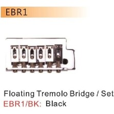 Valencia EBR1BK Tremolo Köprüsü Seti Siyah (Dr. Parts) | Strat Tipi - Kol ve Yaylar Dahil - Modern