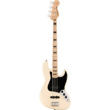 Squier 0378703505 Affinity Active Jazz Bass Gitar (Olympic White) | Akçaağaç Klavye Beyaz Gövde ve Aktif Elektronik Devre