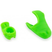 Carlovy Cvbhb-Grn Keman Yay Tutma Aparatı - Yeşil (Eğitim - Ergonomik Destek) | Doğru Yay Tutuşu Eğitimi Için Tasarlanmış, Yumuşak Kauçuk Malzeme, Kolay Montaj | Uyum: Standart Keman Yayları