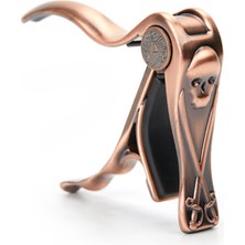 Alice A007H/PC Akustik Gitar Kaposu - Chrome Skull (Aksesuar - Rock Stil) | Kuru Kafa Tasarımlı Krom Gövde, Dayanıklı Metal Yapı, Net Ses Çıkışı | Uyum: Kavisli Klavyeli Akustik ve Elektro Gitarlar