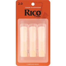 D'addario RKA0320 Rico Orange Box Tenor Saksafon Kamışı No: 2.0 (Başlangıç/eğitim) - 3'lü Paket | Klasik Turuncu Kutu, Kolay Çalım ve Ekonomik Deneme Paketi
