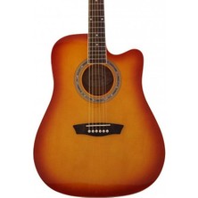 Washburn WA90CTS Akustik Gitar (Sunburst) | Klasik Renk Dengeli Ton