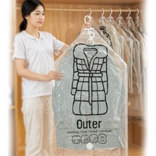 Sunup SN-26566 Askılı Tipi Şeffaf Vakumlu Elbise Saklama Torbası 67X90CM