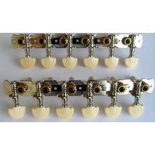 Maxtone GM66S Cümbüş Burgu Seti - Nikel (Aksesuar/yedek Parça) | Geleneksel Cümbüş Yapısına Uygun Hassas Dişli Mekanizması ve Dayanıklı Metal Gövde