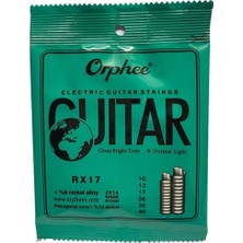 Orphee RX17 Elektro Gitar Teli Seti (Orta Seviye - Nikel Seri) | Nikel Alaşım Kaplama, Yüksek Karbonlu Çelik Çekirdek, Esnek Çalım Hissi ve Kararlı Akort | Uyum: Tüm Standart Elektro Gitarlar
