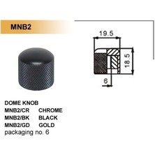 Valencia MNB2BK Kubbeli Potans Düğmesi Siyah (Tırtıklı) | Metal - Kaydırmaz Yüzey - Siyah