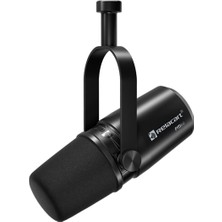 Hype Store Relacart Pm3 Black | Kardioid Dinamik Podcast Mikrofonu Dahili Preamplifikatör, 48V Fantom Güç ile Ç