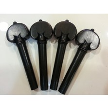 Picaldi 1331-H Kalp Model Ebony 4/4 Keman Kulak Seti | Lüks Abanoz Işçiliği ve Kalp Tasarımı ile Profesyonel Keman Estetiği