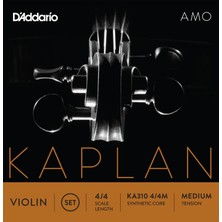 D'addario KA310 Kaplan Amo 4/4 Tam Boy Keman Tel Seti - Medium Tansiyon (Profesyonel) | Sentetik Çekirdek, Sıcak ve Zengin Ton Karakteri, Hızlı Akort Stabilitesi ve Geniş Dinamik Aralık