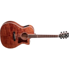 Cort GA5F-FMHOP Grand Auditorium Elektro Akustik Gitar (Profesyonel) | Masif Ladin Kapak, Alevli Akçaağaç Arka ve Yanlar, Fishman Presys Eq Sistemi