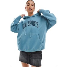 Nike Sportswear Phoenix Fleece Oversized Terry Hoodie Kadın Sweatshirt Açık Mavi