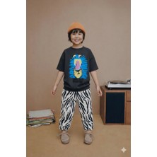 Monila Erkek Çocuk Hayvan Baskılı Pamuklu Jogger Pantolonlu Altüst Takım