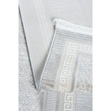 Estiva Home Açık Gri Bambu Dokulu Modern Salon Halısı 4–6m² |  Tabanlı & Antialerjik