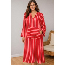 Hayalet Büyük Beden V Yakalı Cepli Elbise