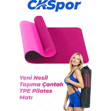 6 mm Tpe Kaymaz Pilates Yoga Matı Taşıma Çantalı Profesyonel Spor Matı – Özel Seri