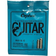 Orphee RX15-C Elektro Gitar Teli | Renkli Top Uçlar
