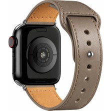 Alstrap Apple Watch 11-10(42MM) 9 8 7(41MM) 5 6 SE(40MM) Uyumlu Spor Deri Görünümlü Kordon