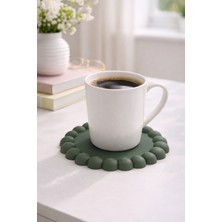 Bubble Desenli Bardak Altlığı - Zeytin Yeşili